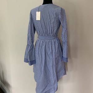 Stripped blue and white dress